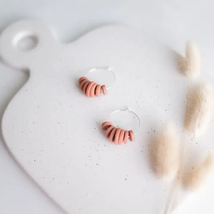 Clay Earring | Clay Bead Hoops