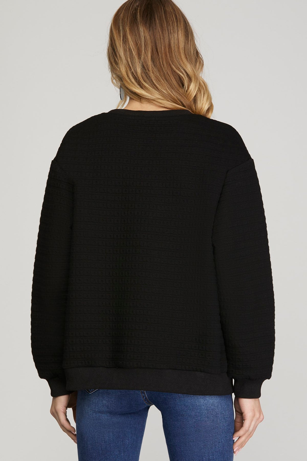 The Off-Duty Textured Pullover
