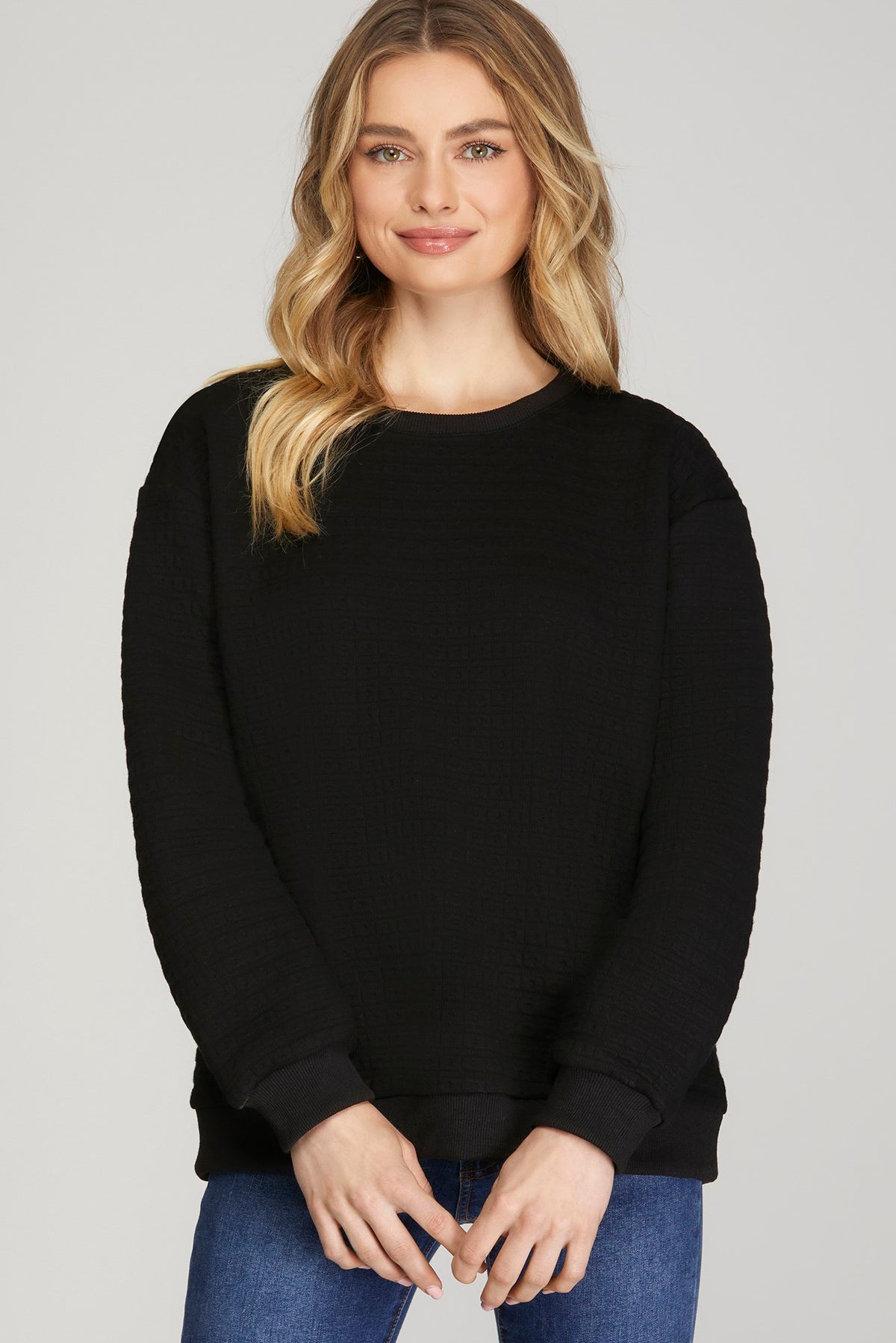 The Off-Duty Textured Pullover