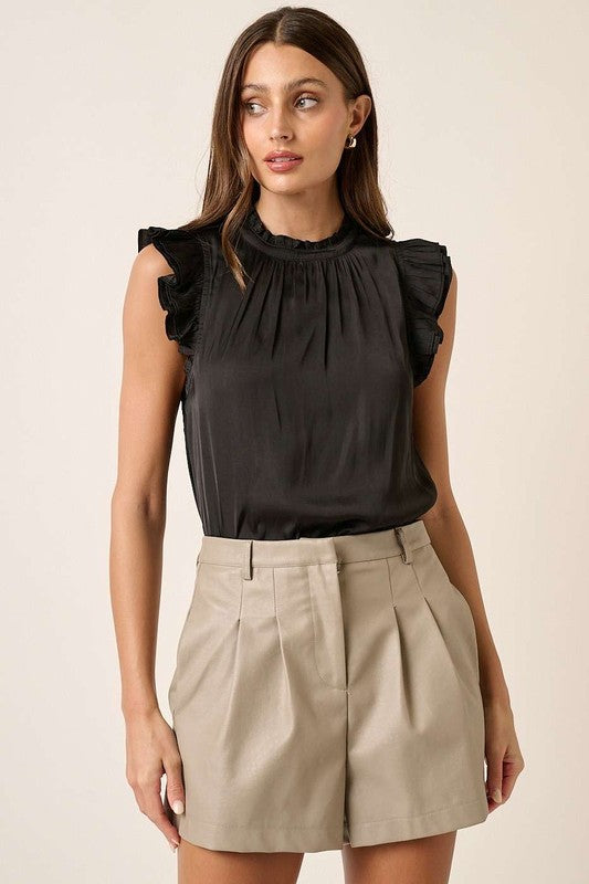 Satin Ruffle Blouse!