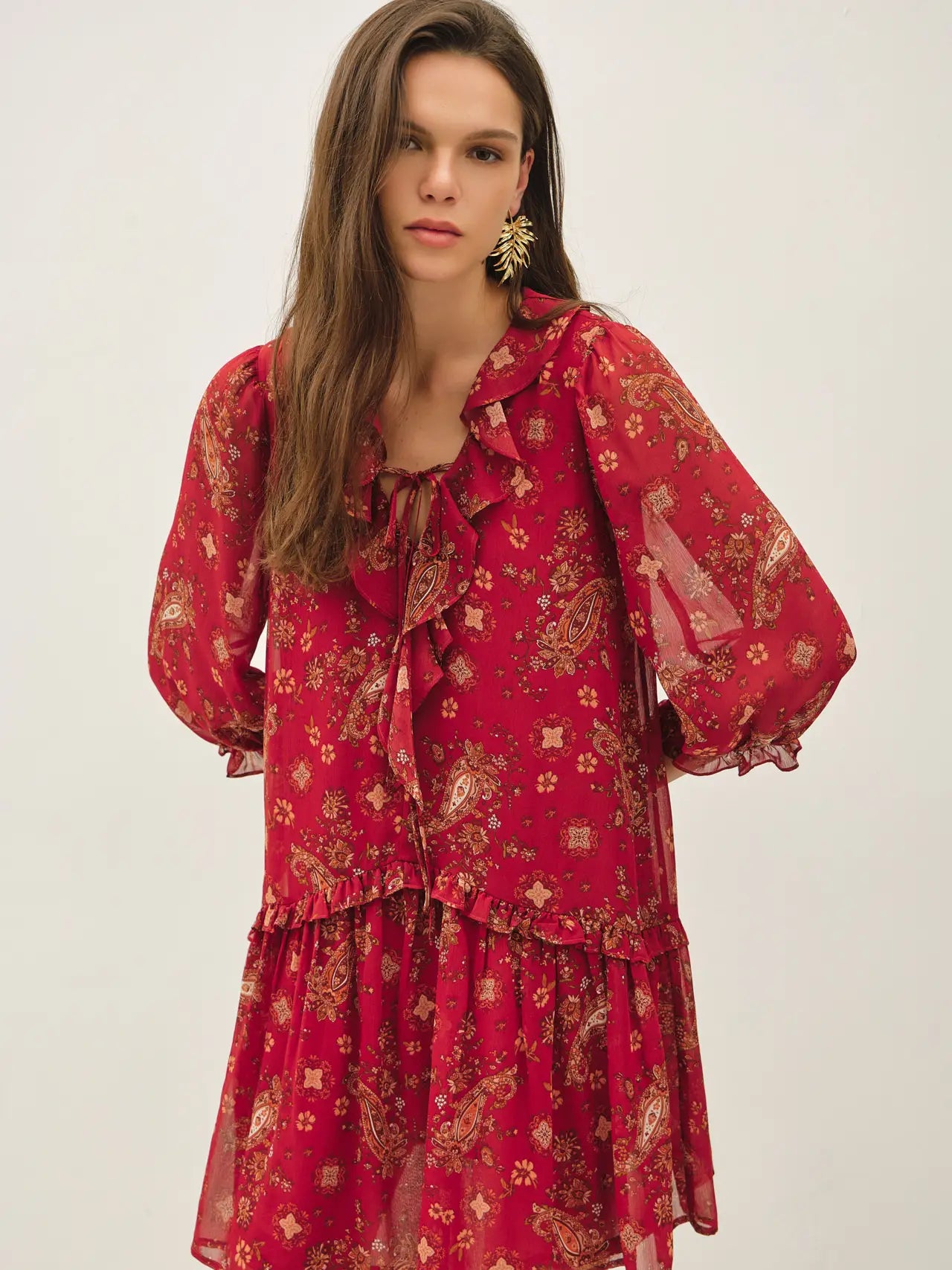 Desert Rose Ruffle Dress 🌹