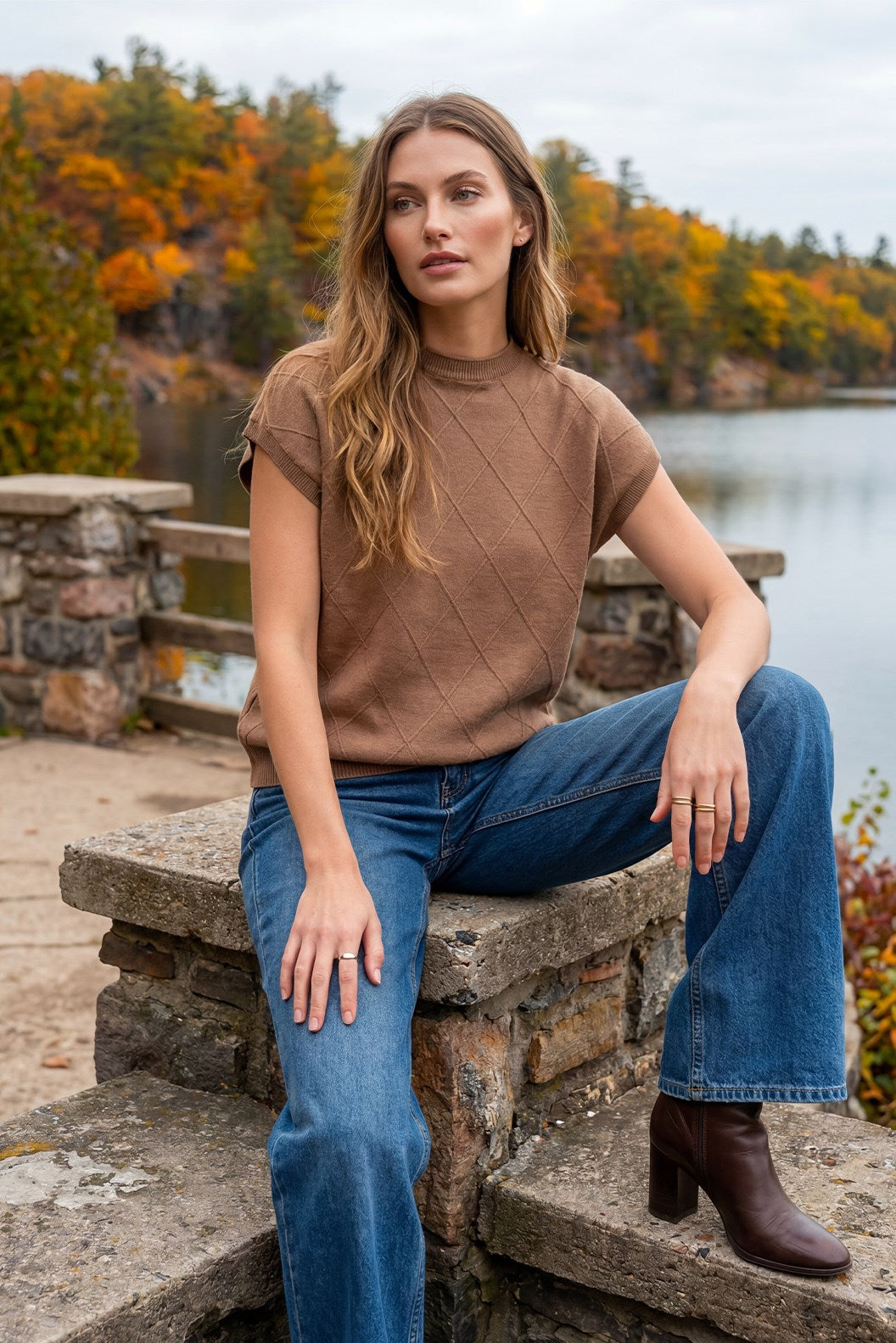 The Aspen Diamond Sweater Tee
