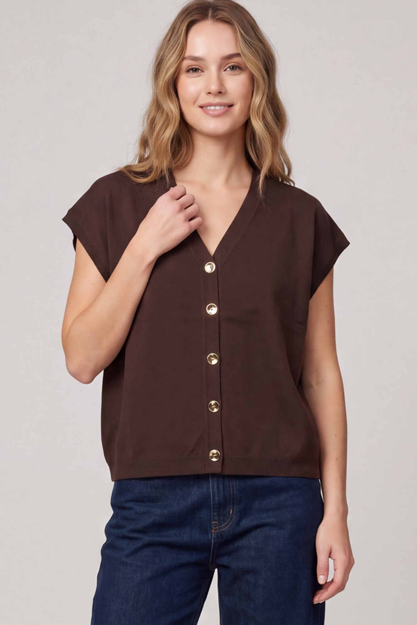 The Alder Button-Front Sweater Vest