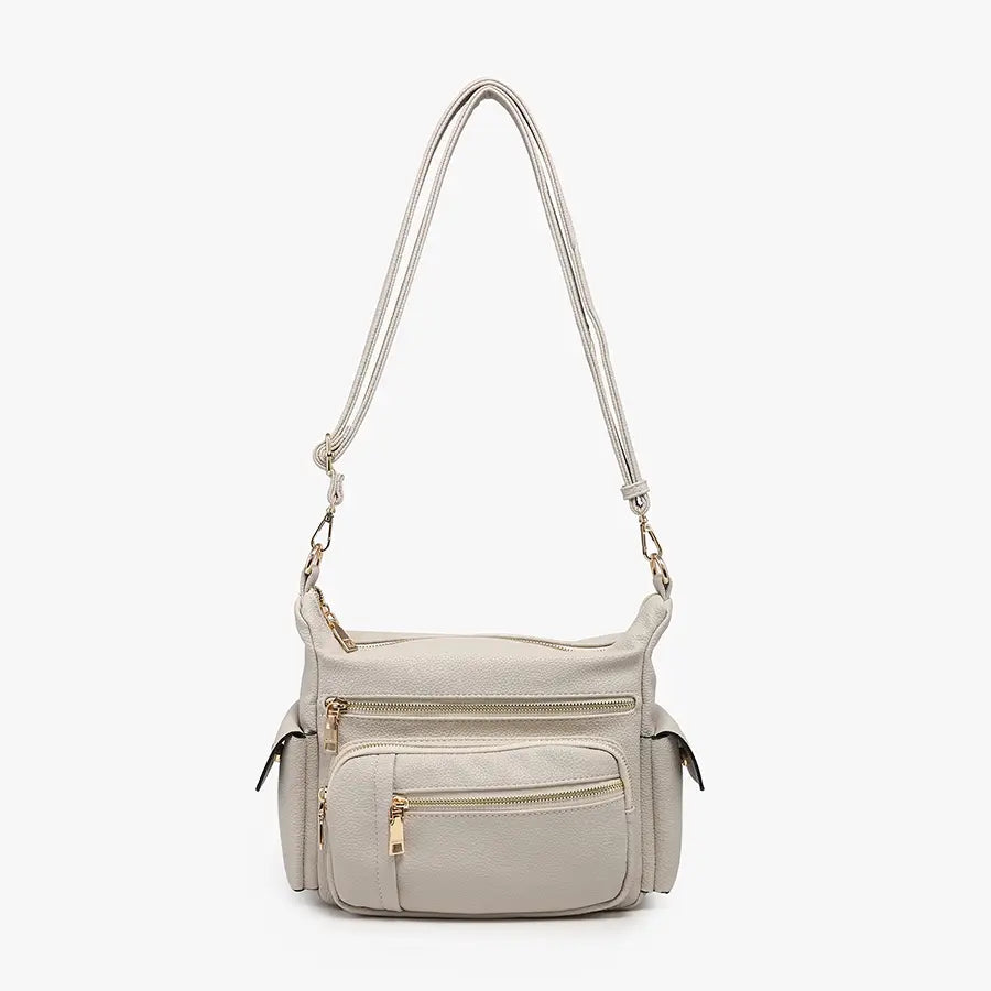 Nicole Multi-Zip Crossbody w/ Side Pockets