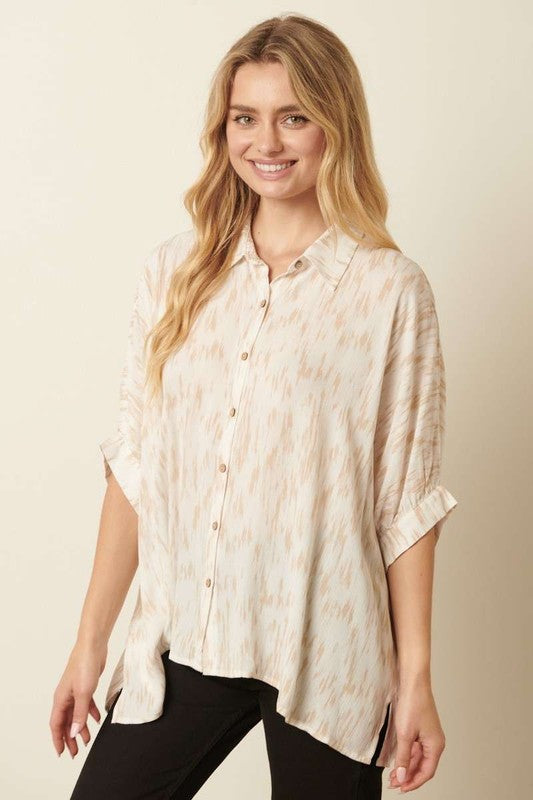 Gauze Bubble Blouse