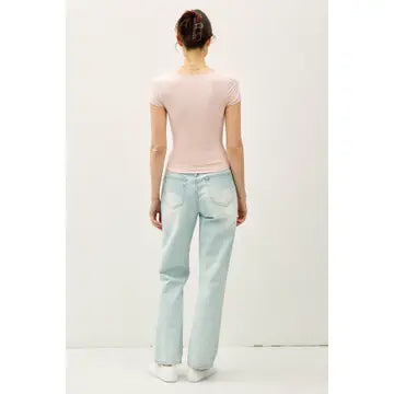 Square Neck Knit Tee