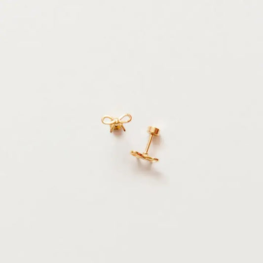 Bow Stud Earrings - Hypoallergenic