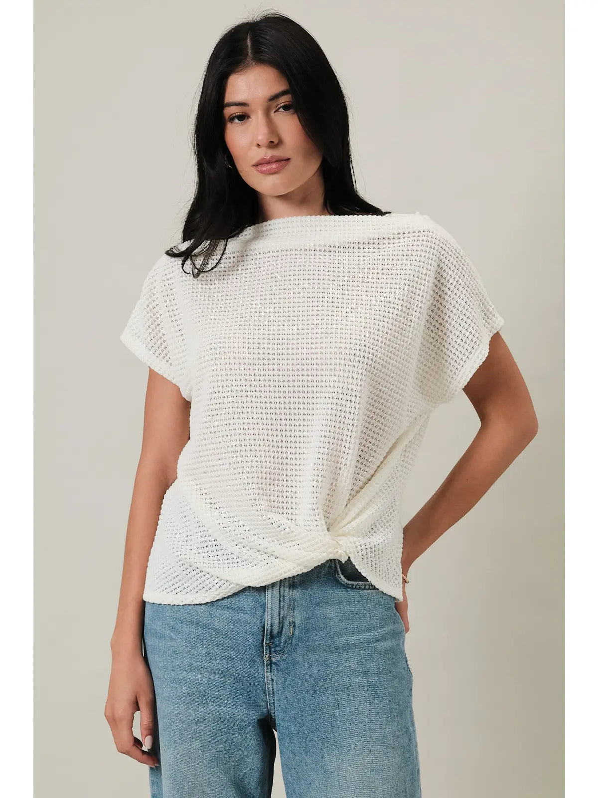Boat Neck Bottom Twist Top