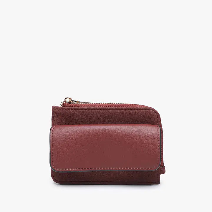 Joanna Faux Suede Multi-Compartment Wallet