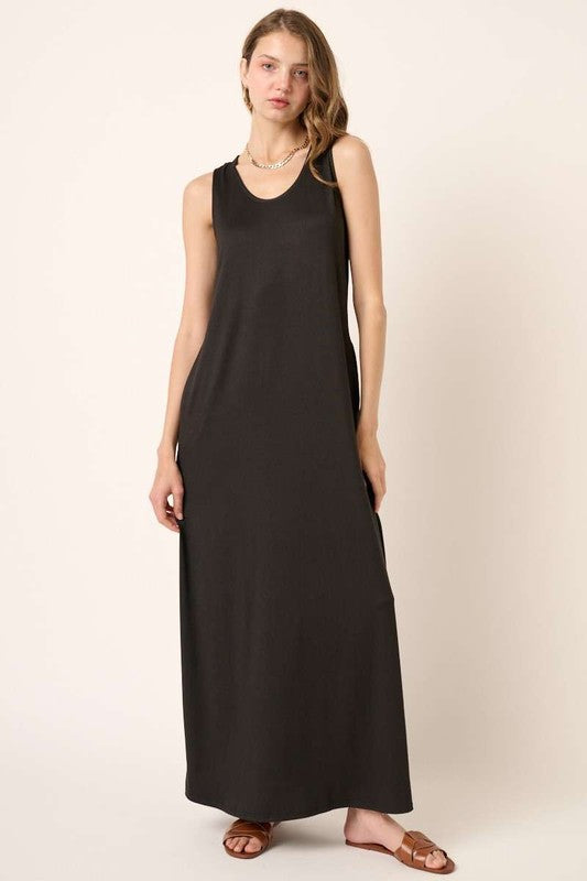Scoop Neck Tank Maxi Dress