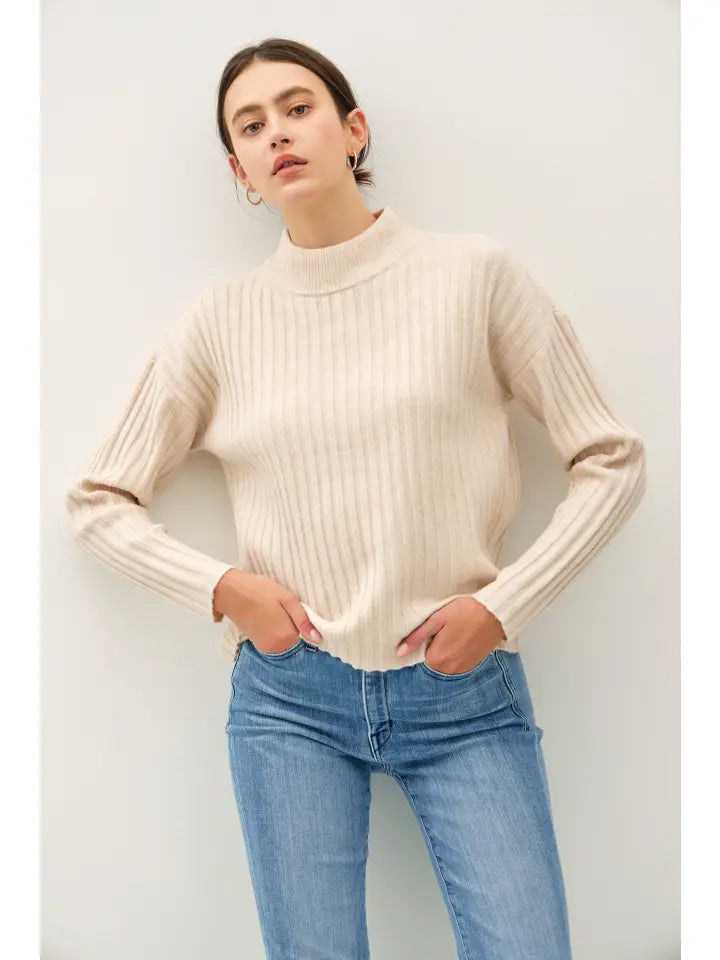 The Haven Ribbed Mockneck 🩶✨