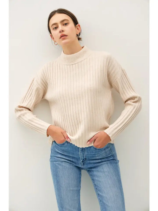 The Haven Ribbed Mockneck 🩶✨
