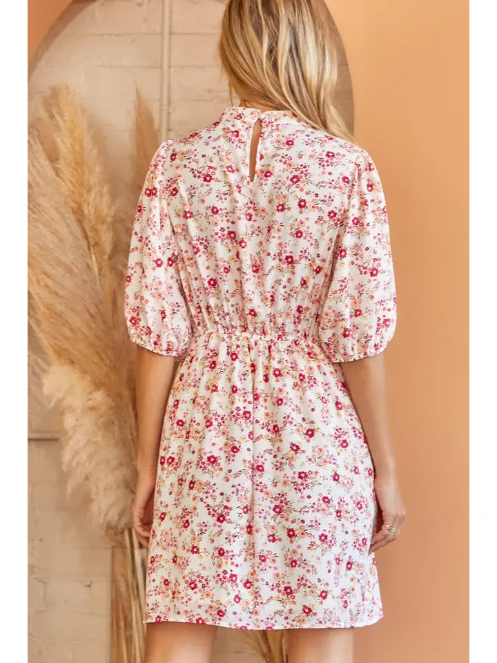Mock Neck Mini Dress