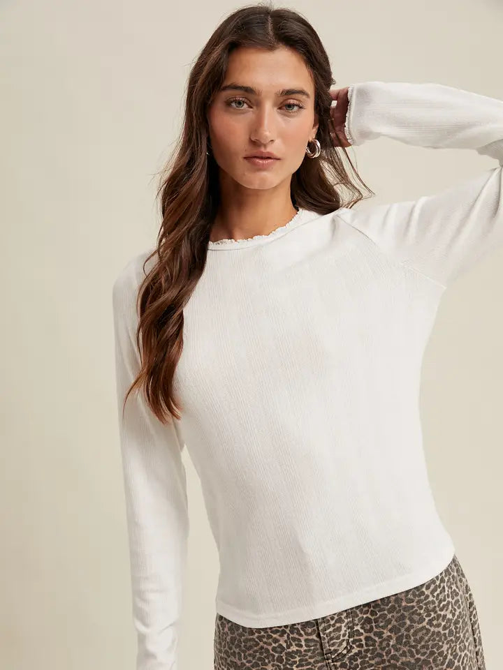 Pointelle Knit Top