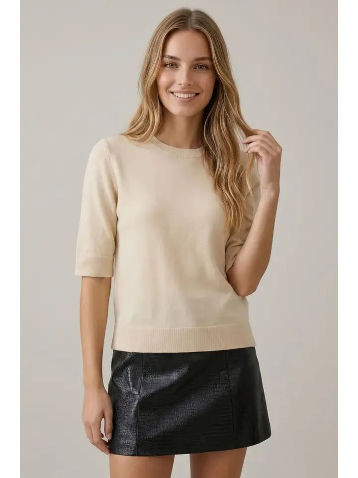 Short Sleeve Knit Top