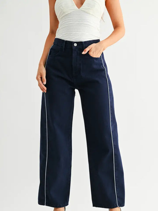 Navy - Barrel Jean Twist