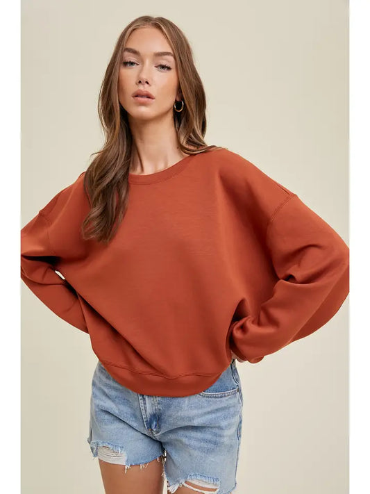 Scuba Relaxed Crop Sweatshirt