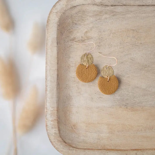 Clay Earrings | Mini Cut-Out Circle Dangles