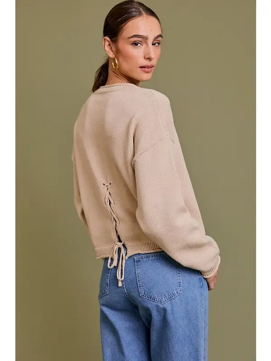 The Lace-Back Knit