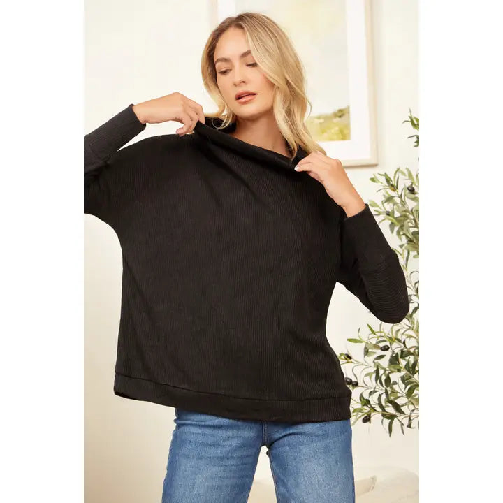 Solid Dolman Sleeve Tunic Top