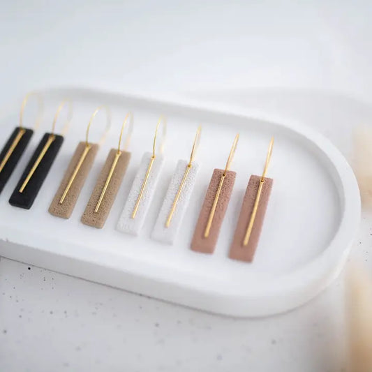 Clay Earrings | Simple Hoops | All Things Neutral Collection