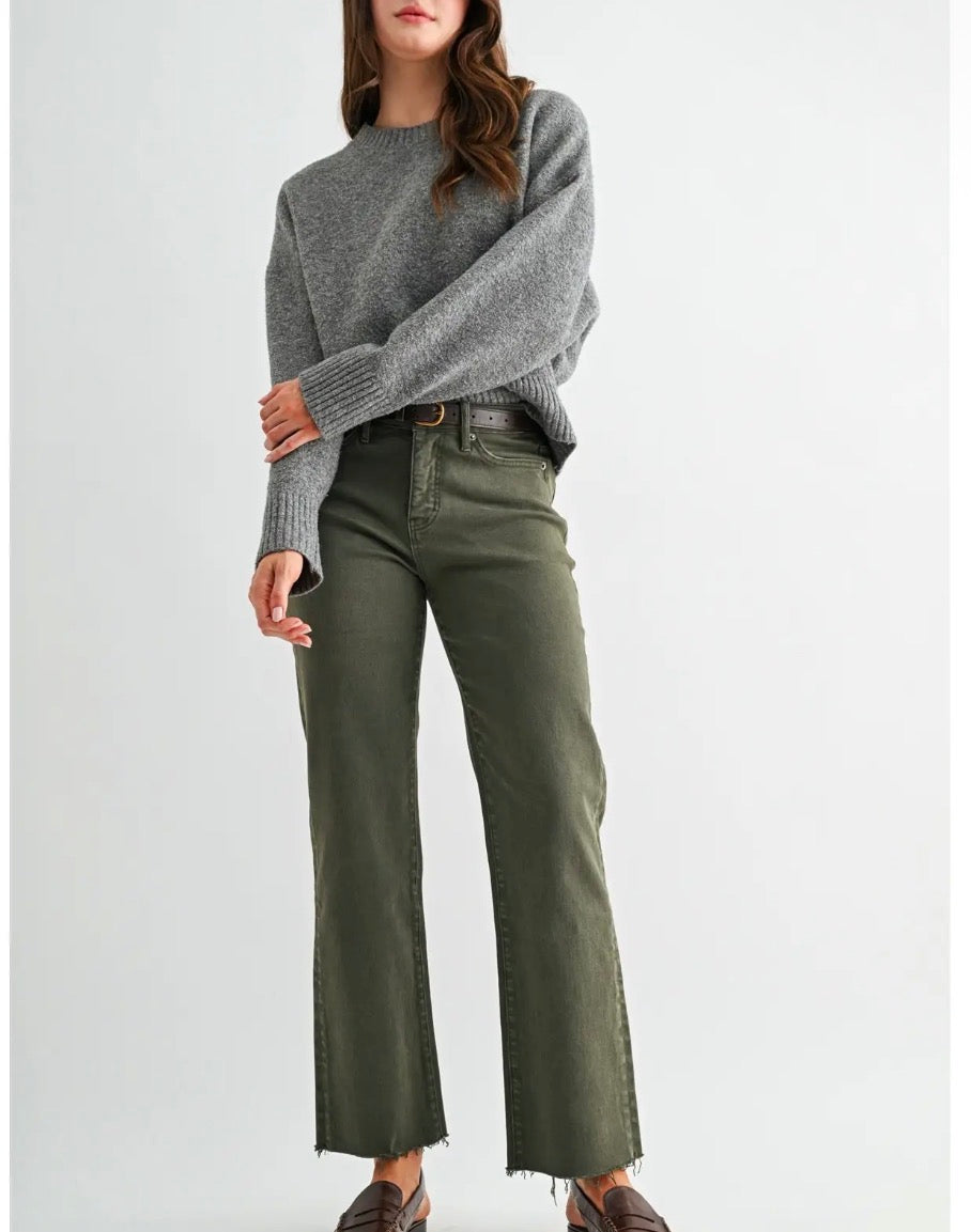 High rise ankle straight