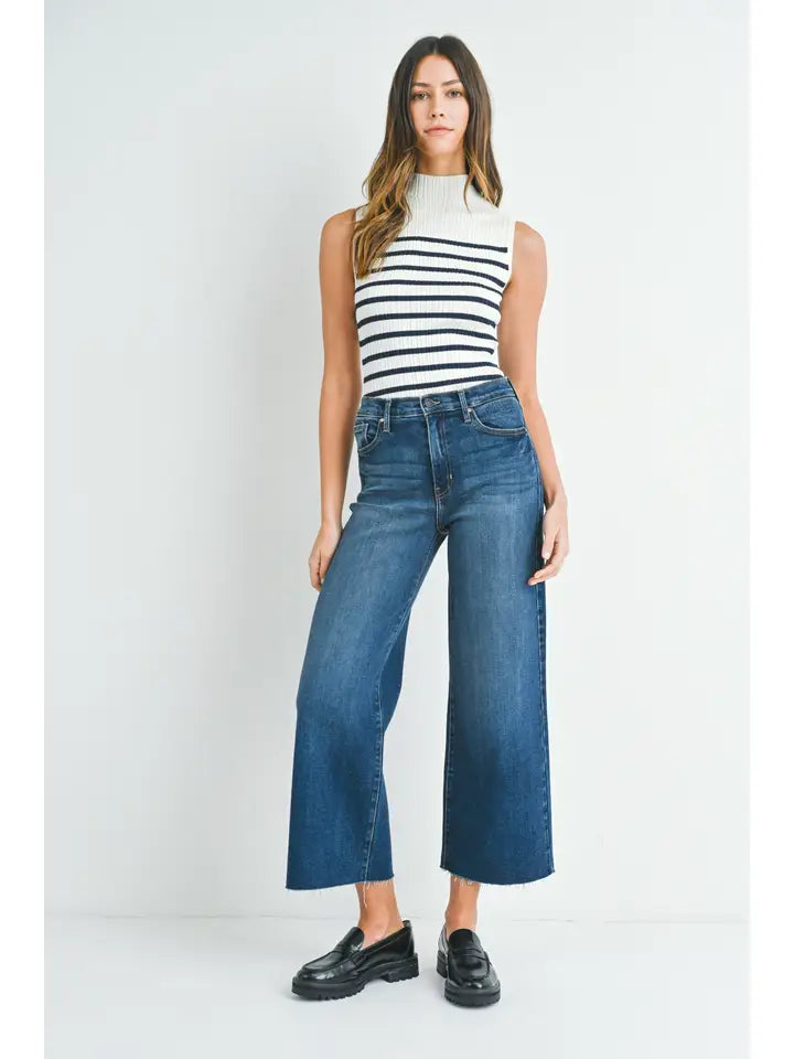 BP460J - Dk - Scissor Cut Wide Leg