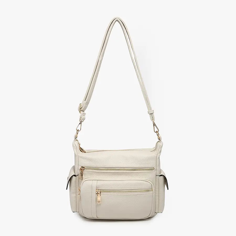 Nicole Multi-Zip Crossbody w/ Side Pockets