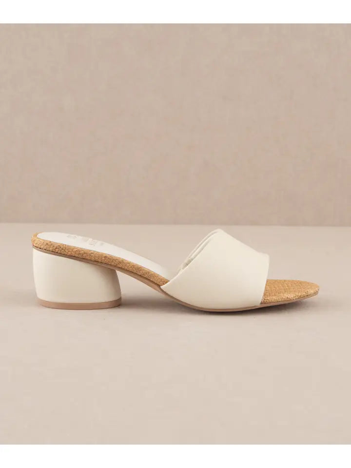 the Paloma Beige | Low Heeled Sandal