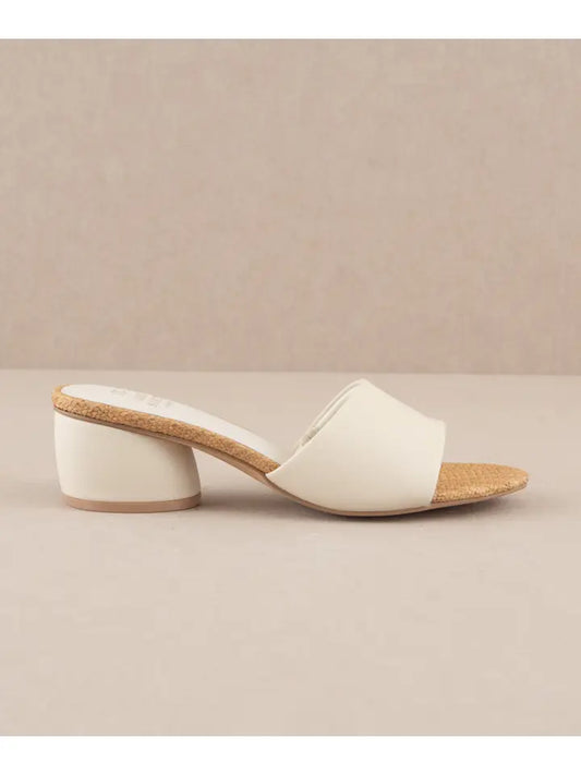 the Paloma Beige | Low Heeled Sandal