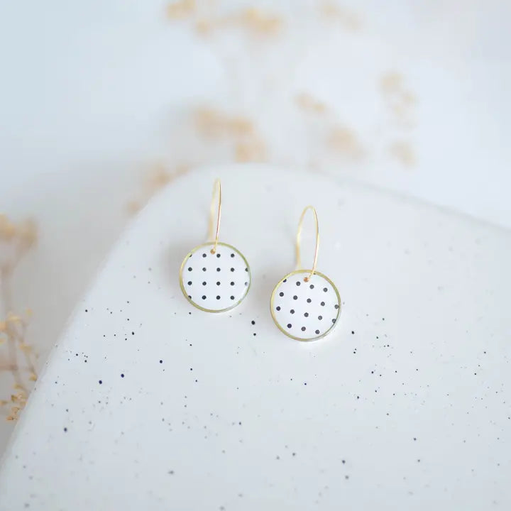 Clay Earring | Polk-A-Dot Mini Hoops