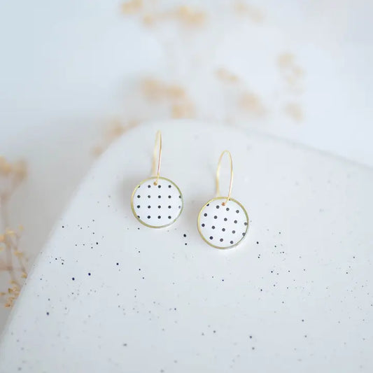 Clay Earring | Polk-A-Dot Mini Hoops