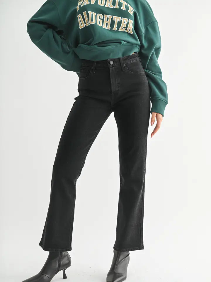 Blk - Slim Cropped Bootcut