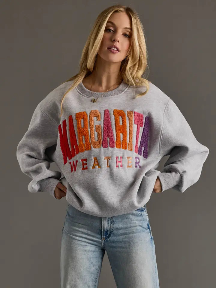 Gray & Multicolored Margarita Weather Sweatshirt