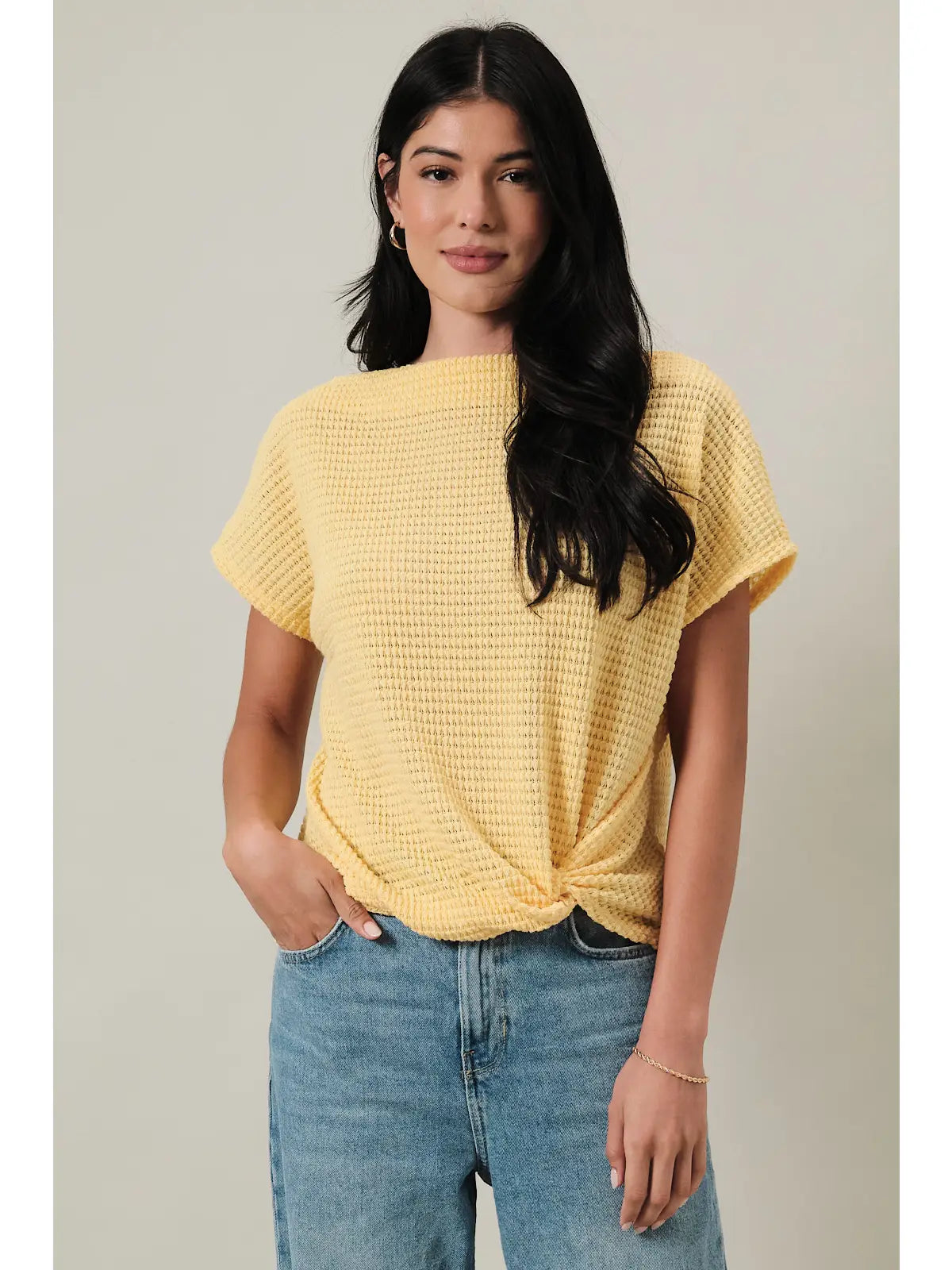 Boat Neck Bottom Twist Top