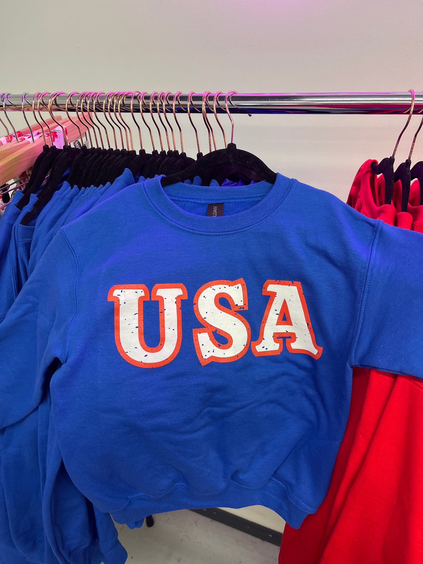 Youth USA Crewneck Sweatshirts