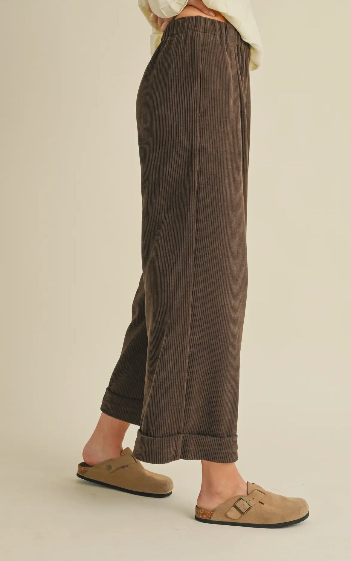 High waisted corduroy pants