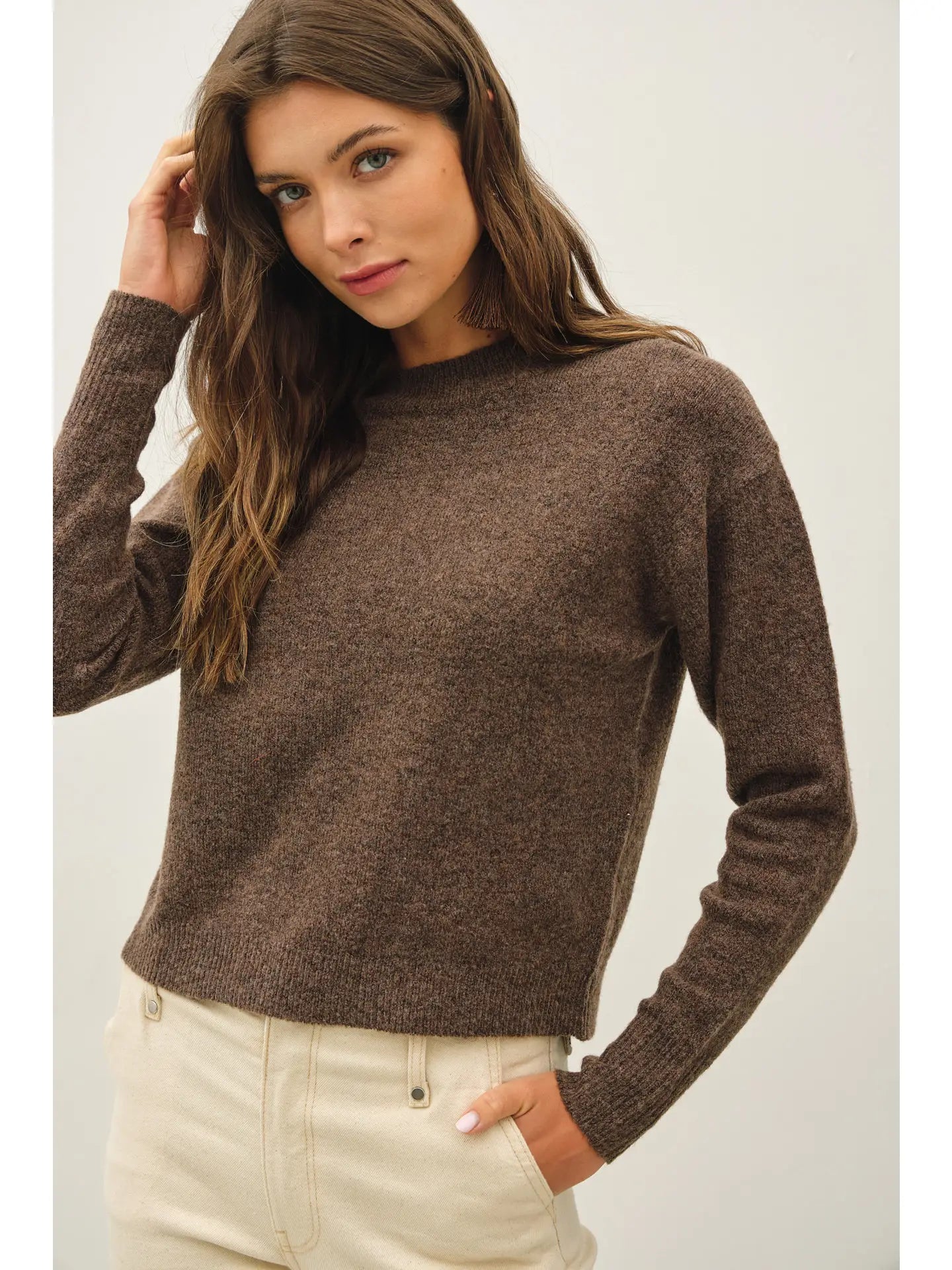 Wool Touch Cozy Cropped Sweater