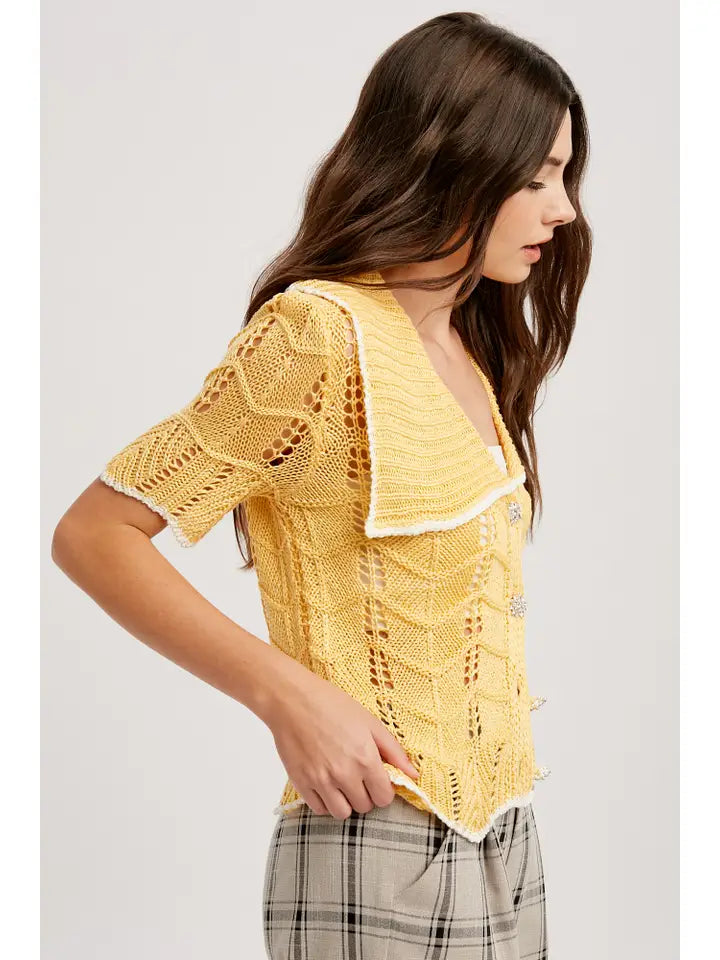 Golden Hour Crochet Cardigan