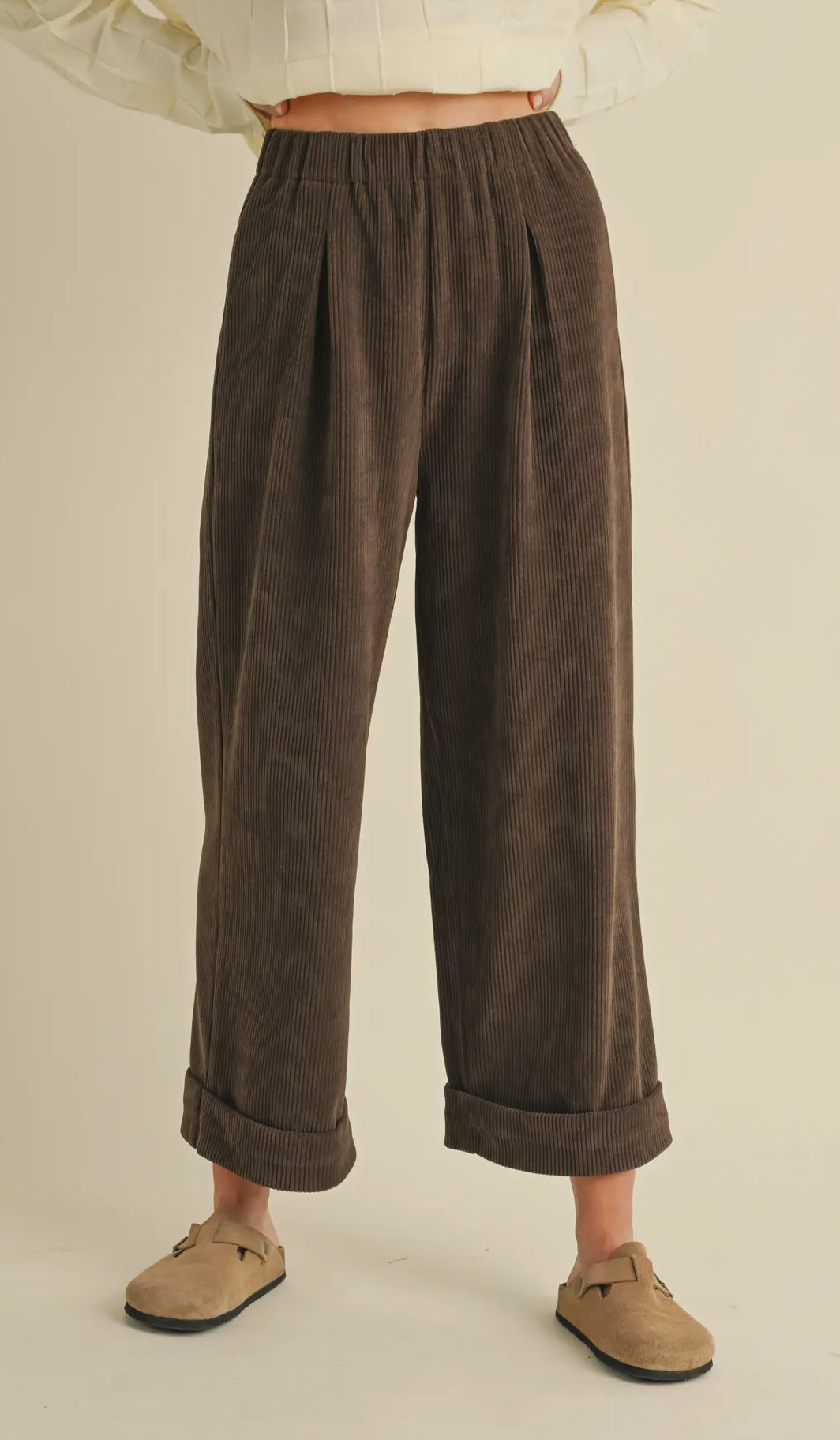High waisted corduroy pants