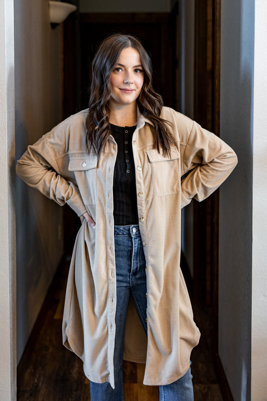Button Down Duster Jacket