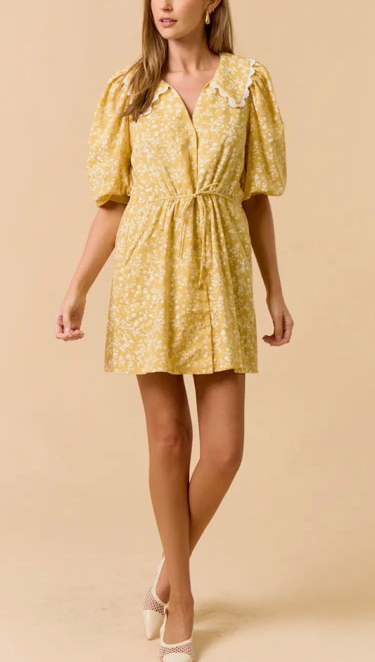 Floral puff sleeve dress