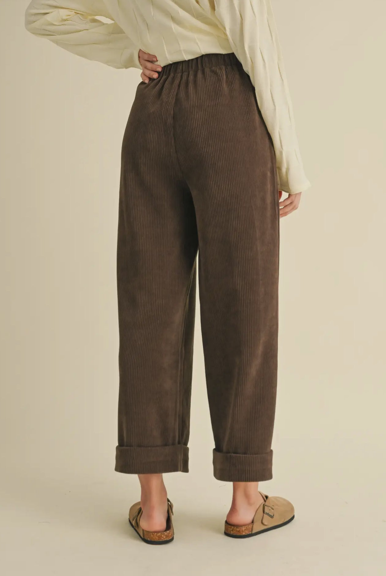 High waisted corduroy pants