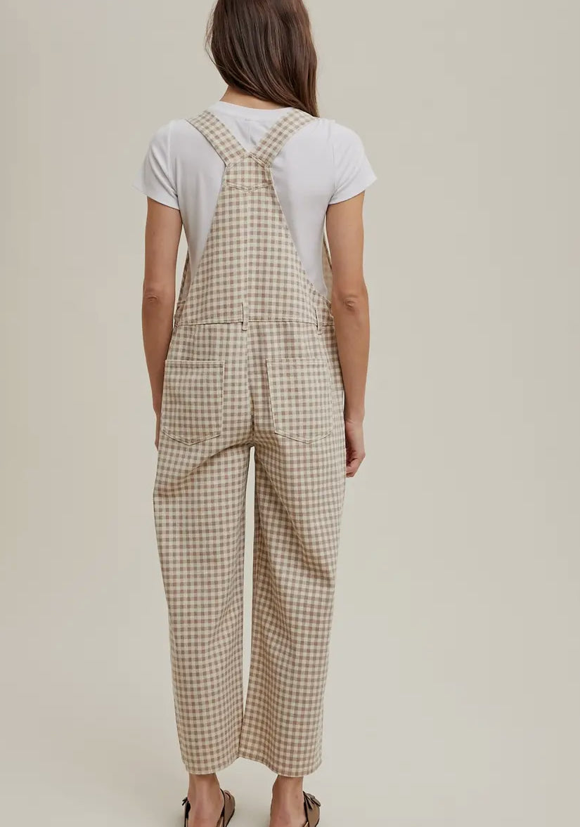 Gingham overalls