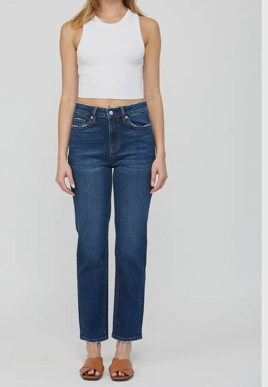 High rise straight leg mica