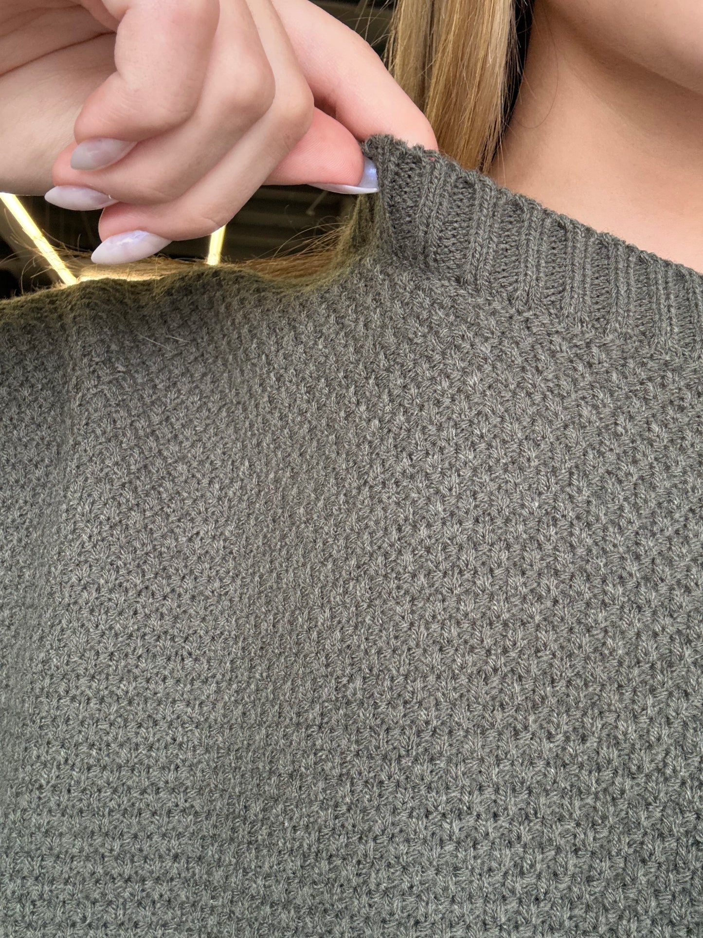 Waffle Knit Pullover!