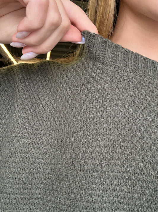 Waffle Knit Pullover!