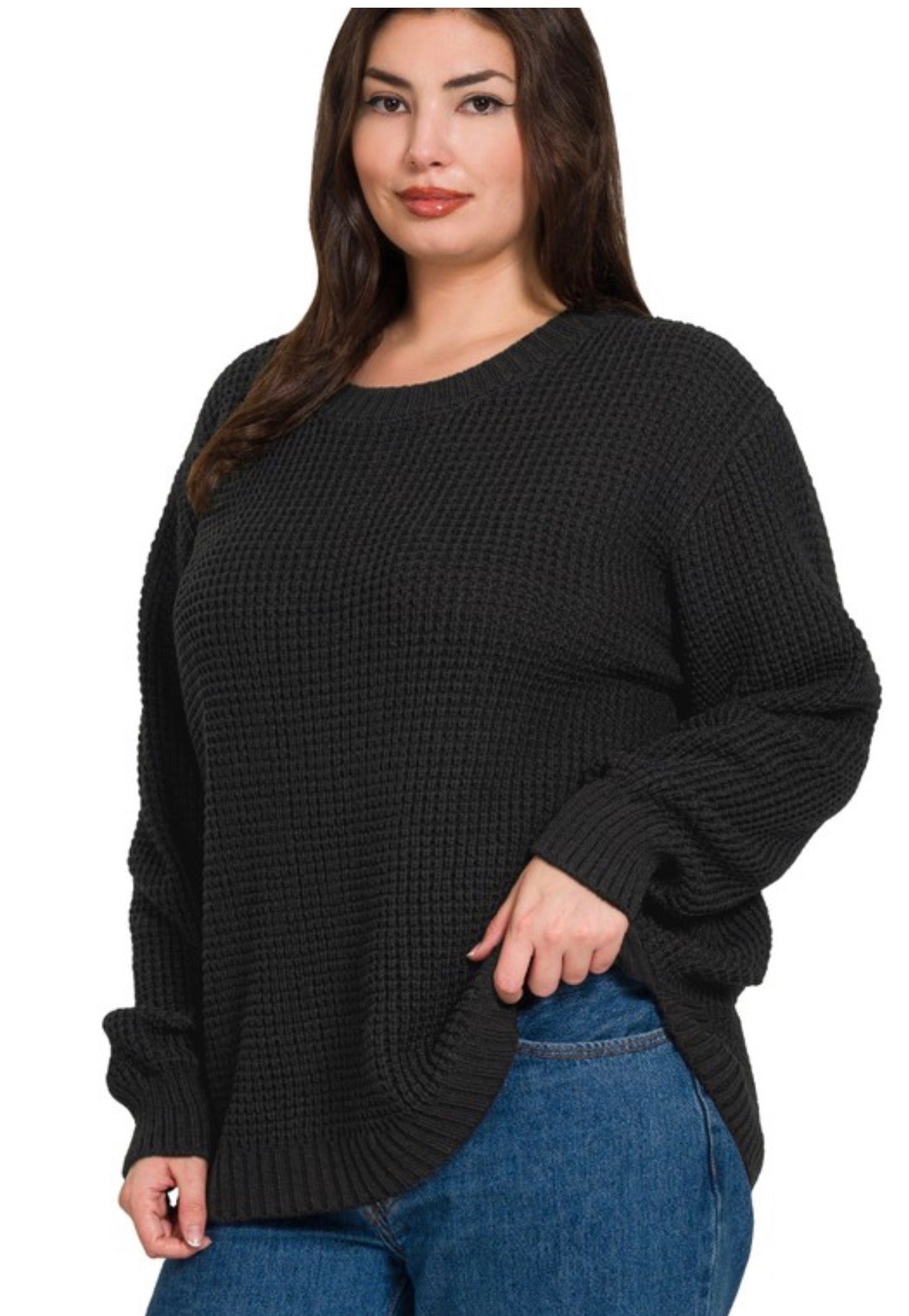 Waffle Knit Pullover!