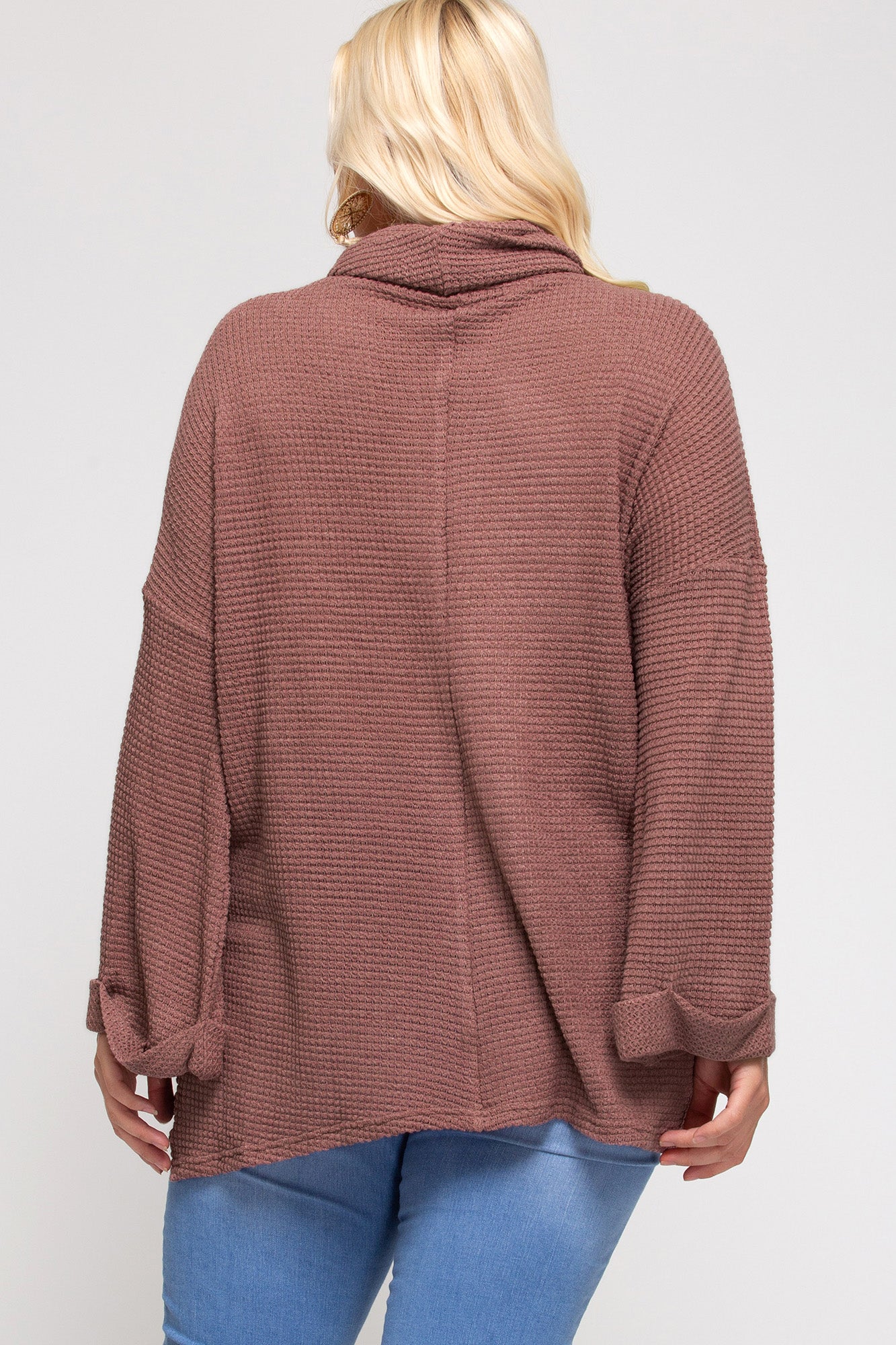 Curvy Long Sleeve Knit Pullover