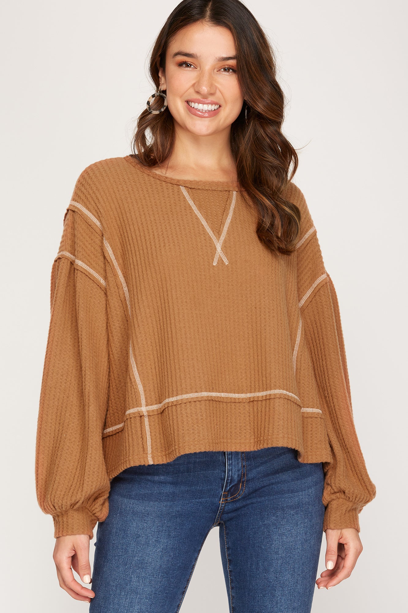 Basic Oversized Waffle Knit